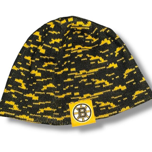Boston Bruins New Era NHL Beanie Hat Cap Skull Knit Reversible Hockey OS Black - Picture 8 of 12